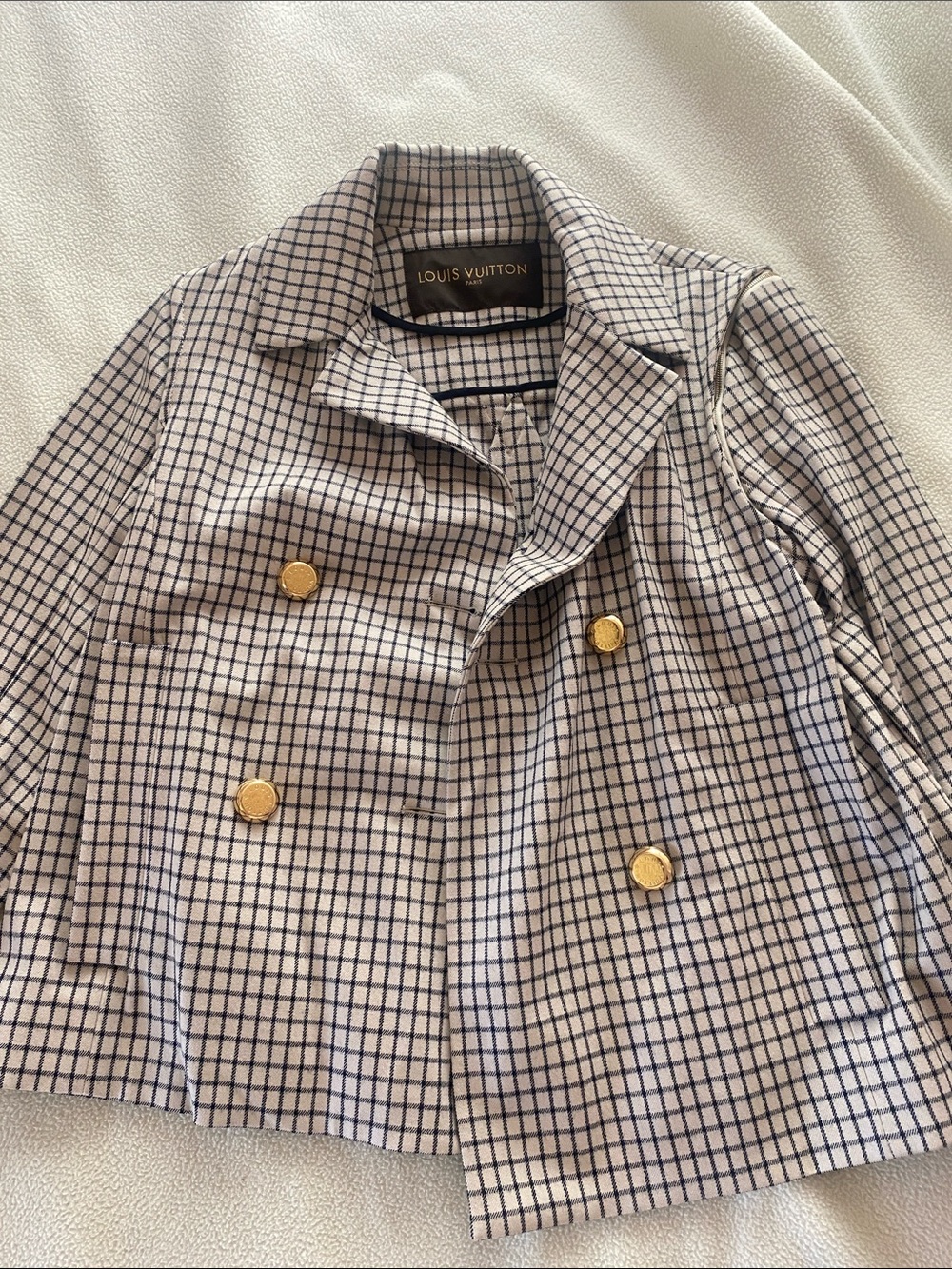 Louis Vuitton Checkered Jacket in Brown & Black